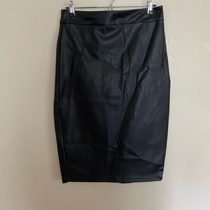 Universal Standard Pleather skirt. 8